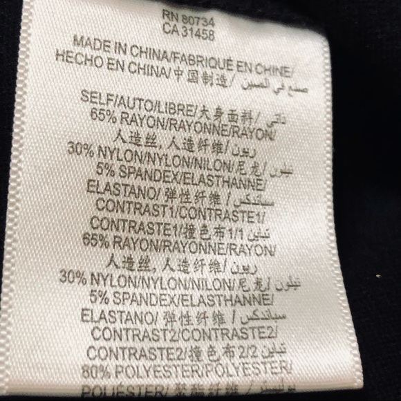 BCBG MaxAzria Black LS Pencil Dress w/Mesh Insets - Picture 7 of 7